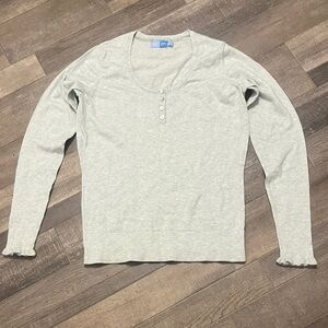 Denver Hayes Light Gray Crew Neck Sweater